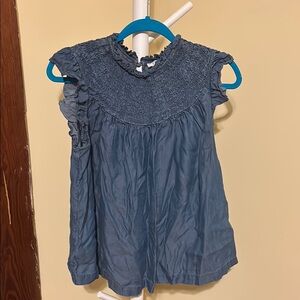 Blue Ruffled Top